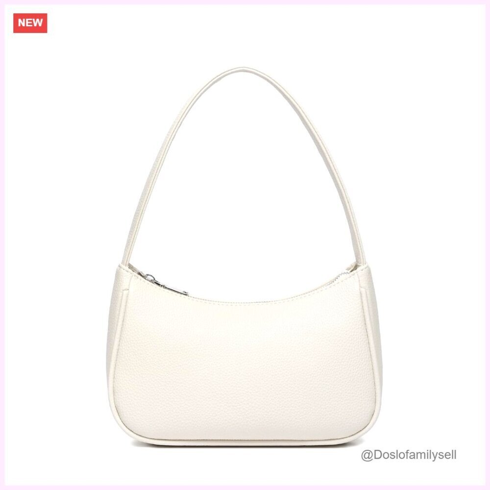 Lightweight PU Shoulder Bag Compact Zipper Closure Practical Everyday Purse